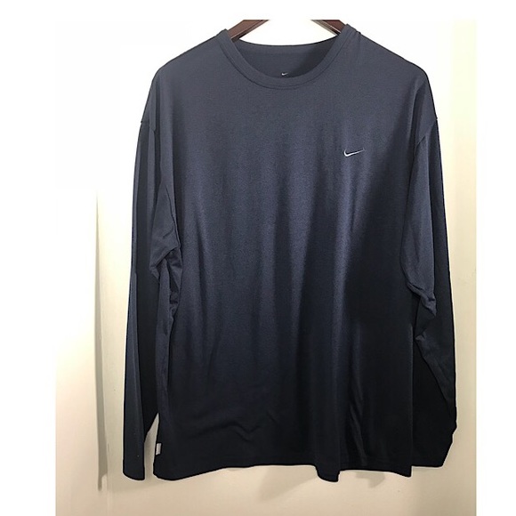 navy blue long sleeve dri fit shirt